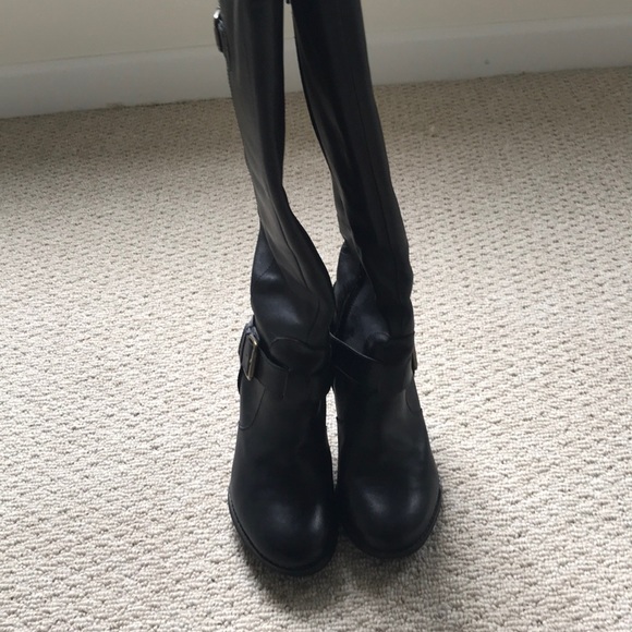 Clark’s black leather knee high boots. - Picture 4 of 7